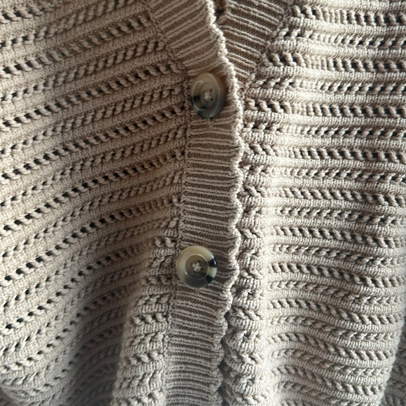 Ann Taylor Beige Open-Knit Cardigan - Picture 3 of 6